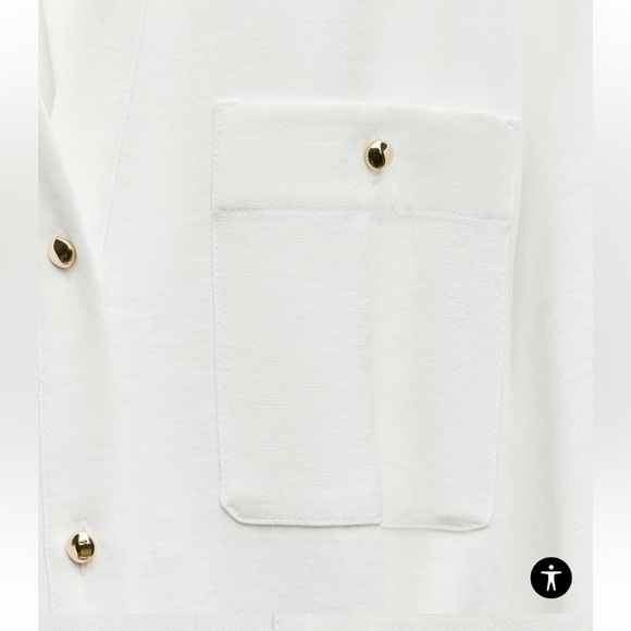 Zara white button down dress. Size M. NWT. Perfect for any occasion No Belt 🤣 - Picture 4 of 7